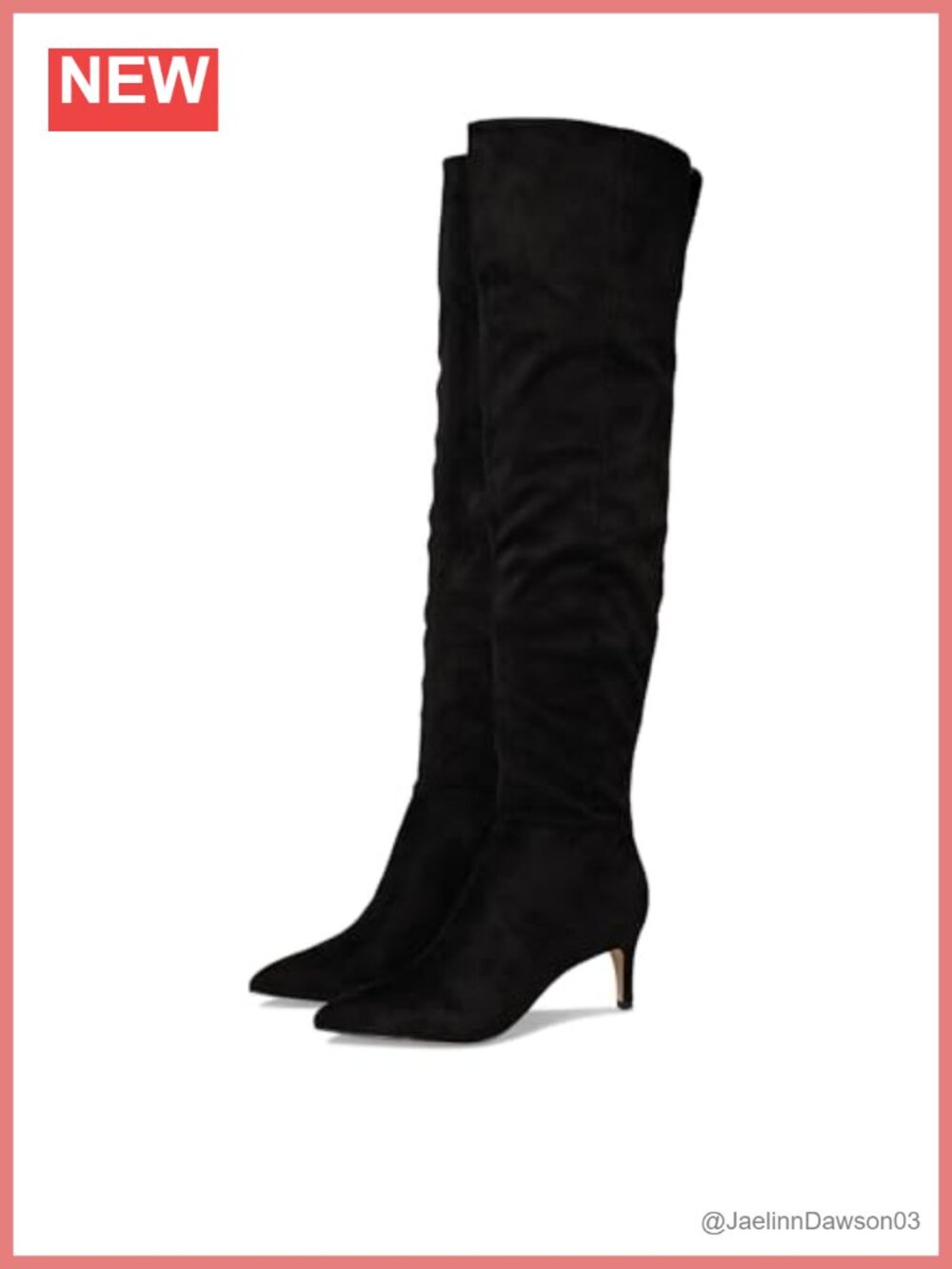 Faux Suede Over-the-Knee Stiletto Boots Pointed Toe Zip Closure Fall Boots
